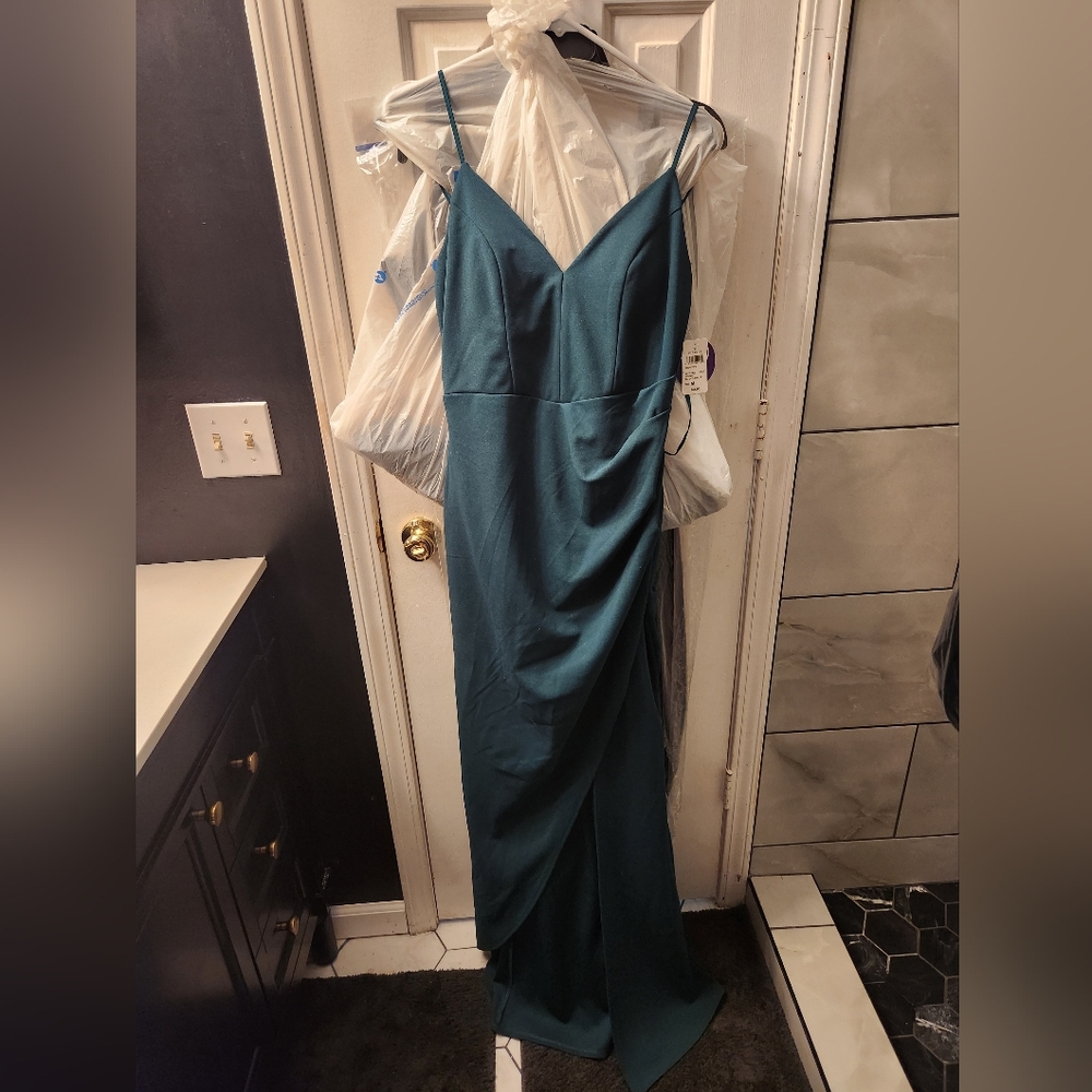 Hunter Green Floor Length Dress Size M Windsor